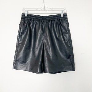 Aritizia Babaton Womens Size 4 Smith Short High Waisted Vegan Leather Black Chic